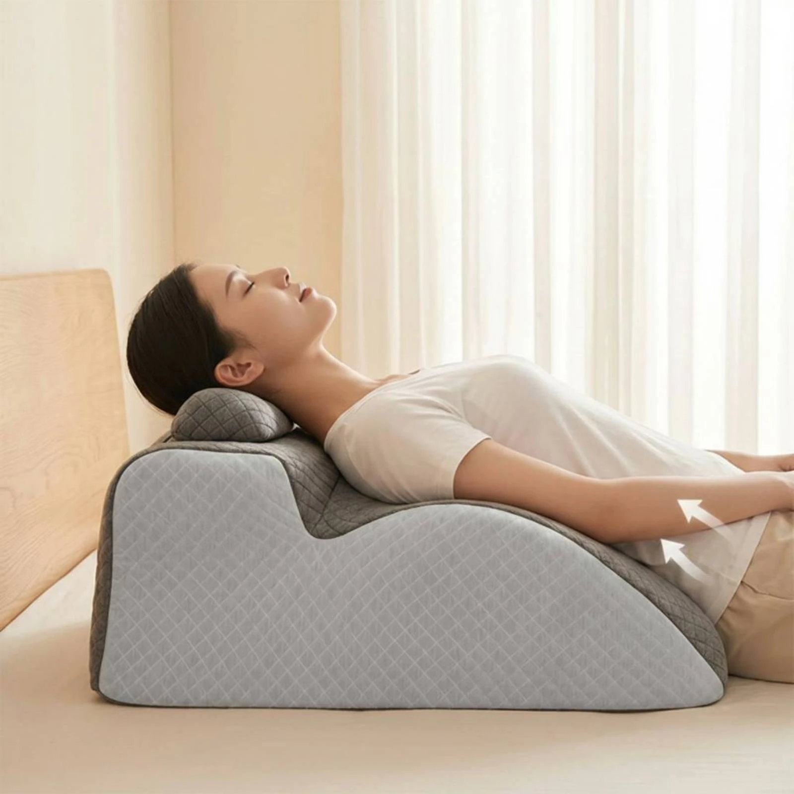 Prone Sleeping Pillow Ergonomic Design Face down Pillow Massage Headrest Comfortable Bedding Memory Foam for Phone Use
