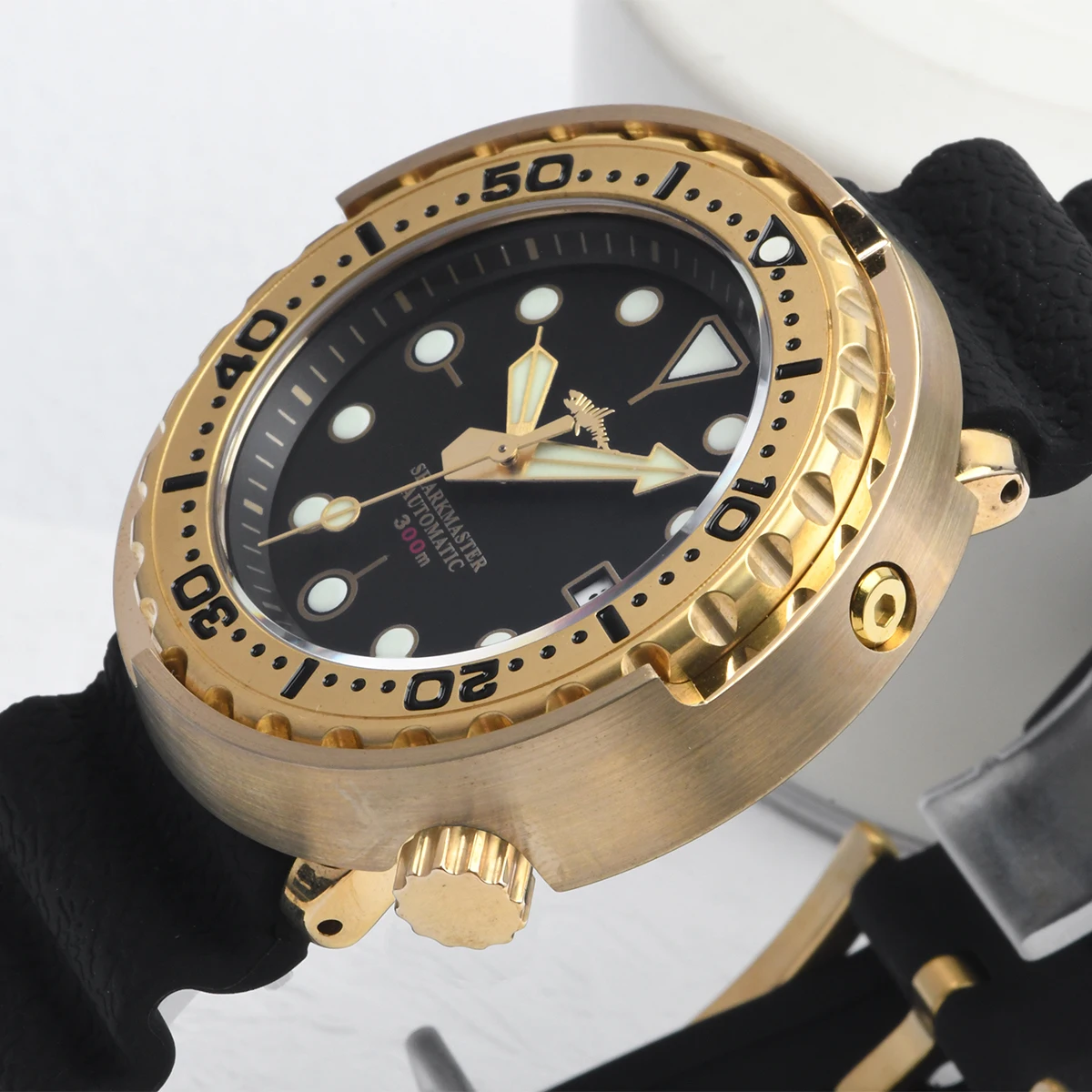 Heimdallr Men Diver Watch 47mm Aluminium Bronze Tuna Case Automatic Mechanical Wristwatch 30ATM Waterproof C3 Luminous NH35