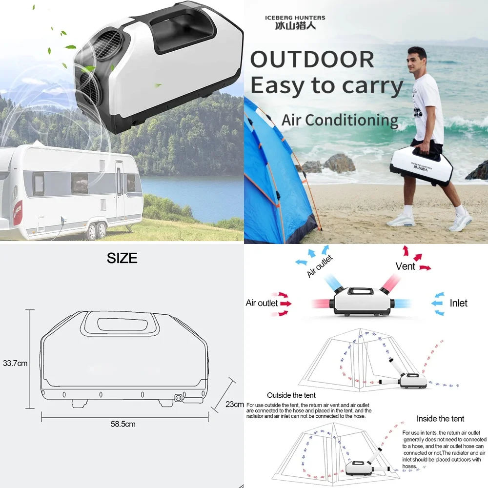 

2026-Car/Camping 250W Portable Cooler Outdoor Traveling DC24V Low Noise Air Conditioner OEM ODM AIR CONDITIONER