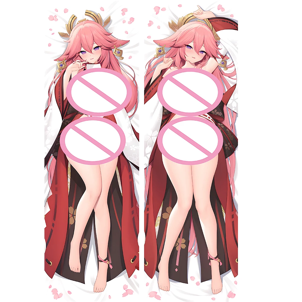 Genshin Yae Miko Fullboby Dakimakura Pillowcase Cartton Yae Miko Scaramouche Decor Cushion Covers Bedding Pillowcases Dakimakura