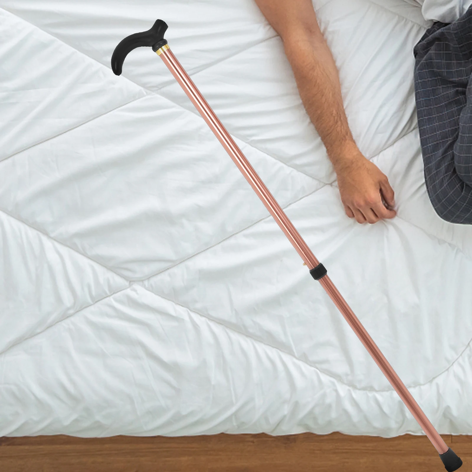 

Регулируемая алюминиевая телескопическая трость, легкая выдвижная трость, противоскользящая устойчивая опора для пожилых людей, мужчин, женщин