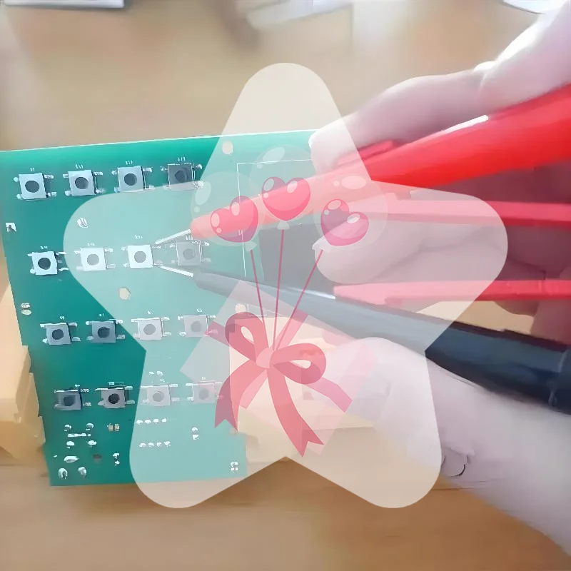 Multimeter Test Probe Clip Non-slip Handle High Conductivity Secure Clamping for Electronic Component Testing Use
