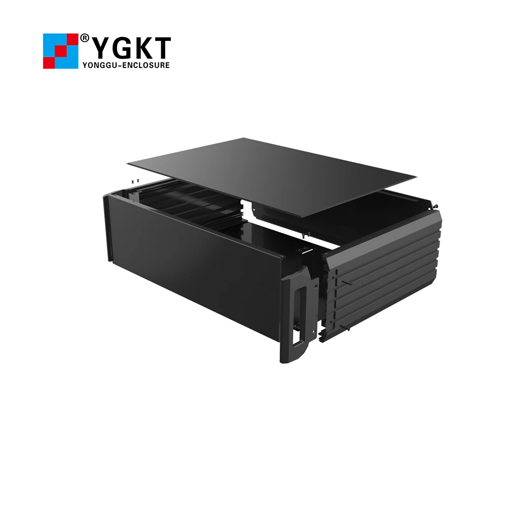 YGS-G17 445*3U-300mmDigital Communications Aluminium Box Custom Dimension Enclousre Camcorder Metal Housing 445W3U300L