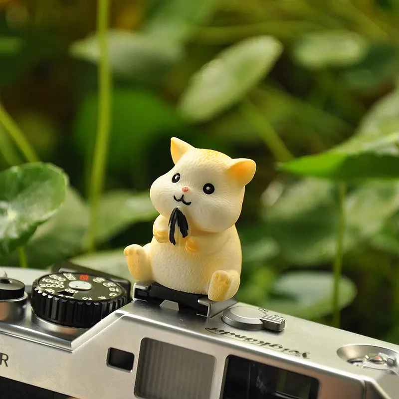 Cute Hamster Hot Shoe Cover Camera Accessory Dust Proof Cap Creative Animal Shape Decor Protector For Sony Canon Nikon Fuji