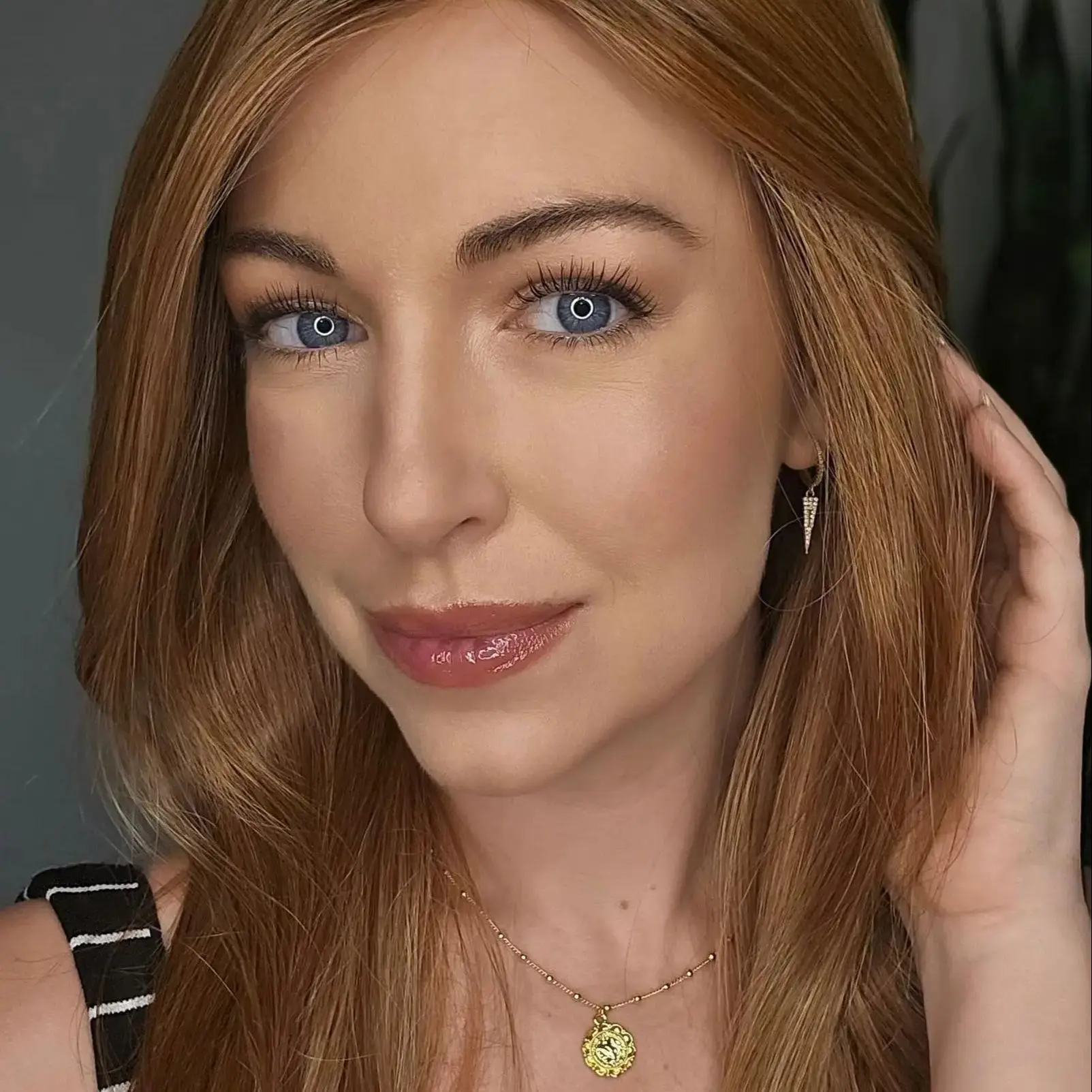Top Sale Free Part Ombre Natural Straight Lace Front Wigs With Dark Roots High Quality Honey Brown Glueless Wigs Synthetic Hair