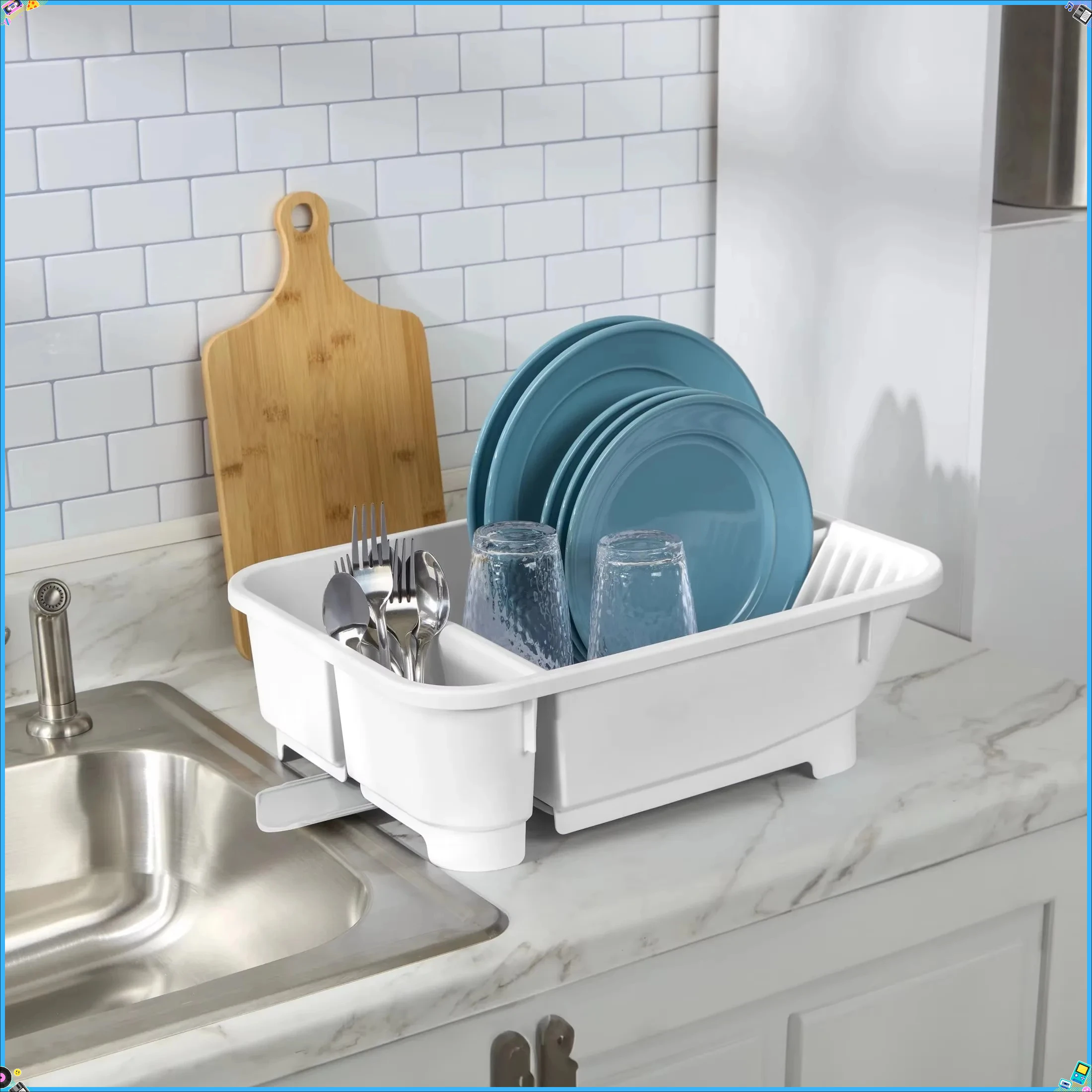 

(5 шт.) Набор раковин, компактный, самостоятельная, с выдвижным изливом, белый, можно мыть в посудомоечной машине