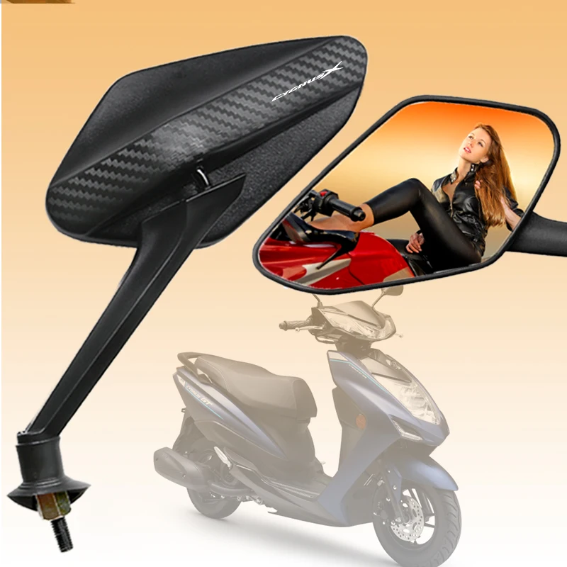 

Простая установка, зеркало заднего вида из углеродного волокна для мотоцикла YAMAHA CYGNUSX 125 CYGNUS X 125 SMAX 155 ZUMA, широкий обзор