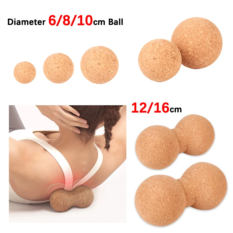 Portable Yoga Ball Cork Myofascial Ball Massage Ball Back/foot/body Massage Tension Release Therapy Relax Muscles Trigger Point