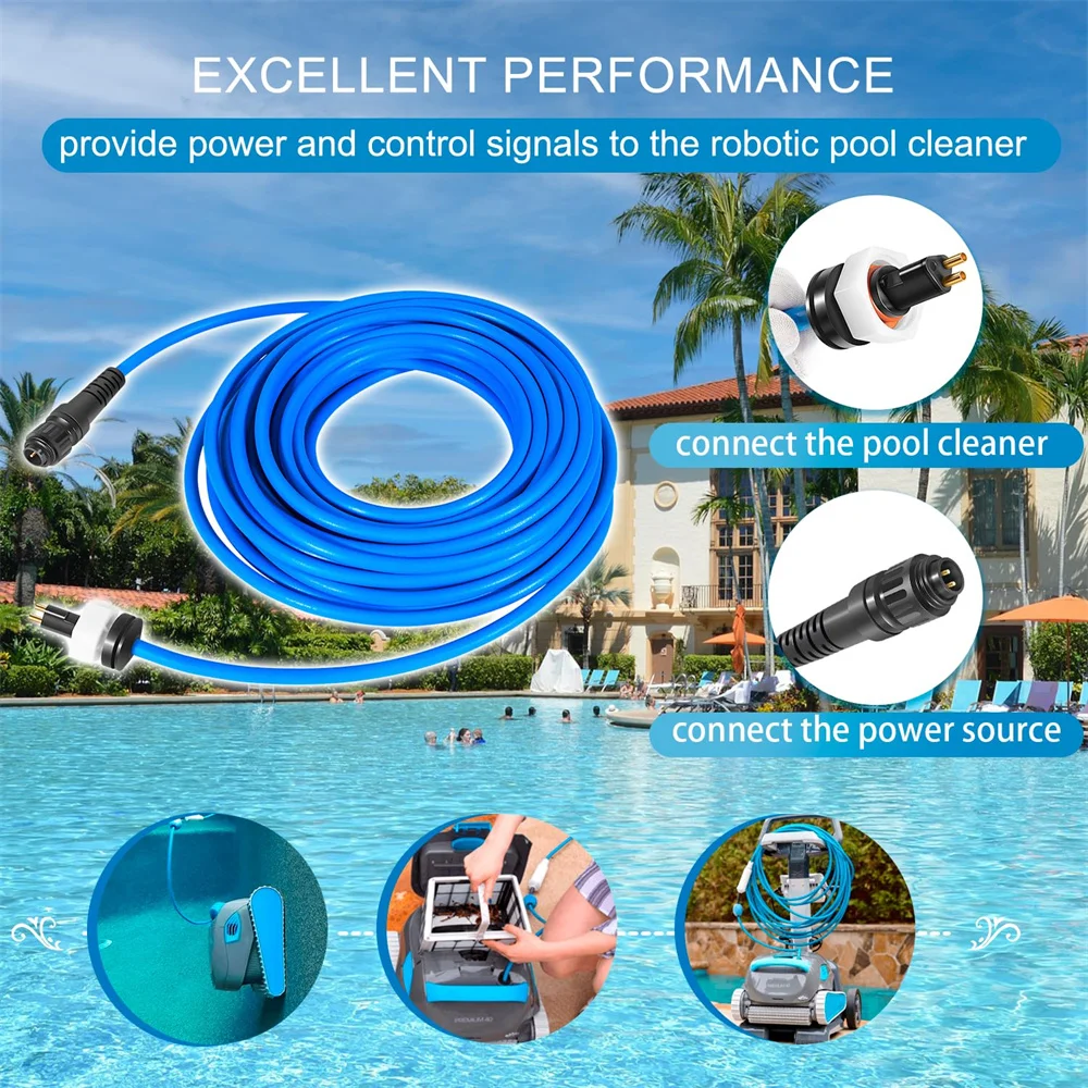 99958903 – DIY-Kabel, 2-Draht, für Dolphin Maytronics Poolreiniger S200, Active 20, Triton PS, Discovery, Quantum – 18 m (60 Fuß) – Detail 7