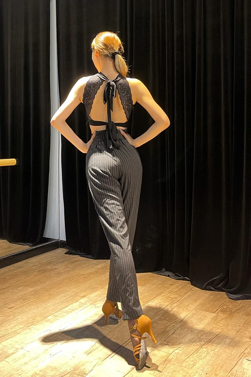 

Брюки для латинских танцев для женщин, широкие брюки для национальных стандартных танцев для взрослых, профессиональная одежда для самбы, танго, сальсы