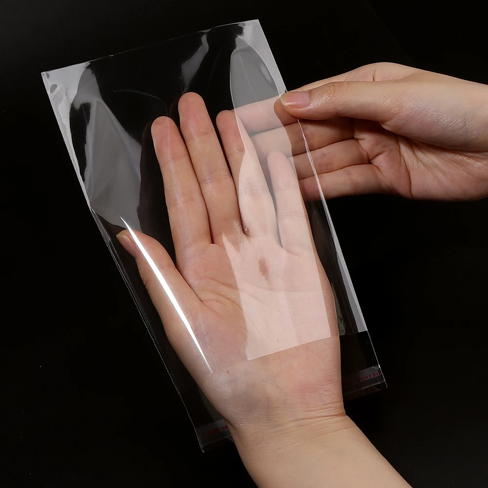 100 Stück Transparente Selbstklebende Beutel OPP Plastik-Zellophanbeutel Geschenk-Keks-Bonbon-Beutel Selbstklebende Schmuckverpackungsbeutel – Detail 4