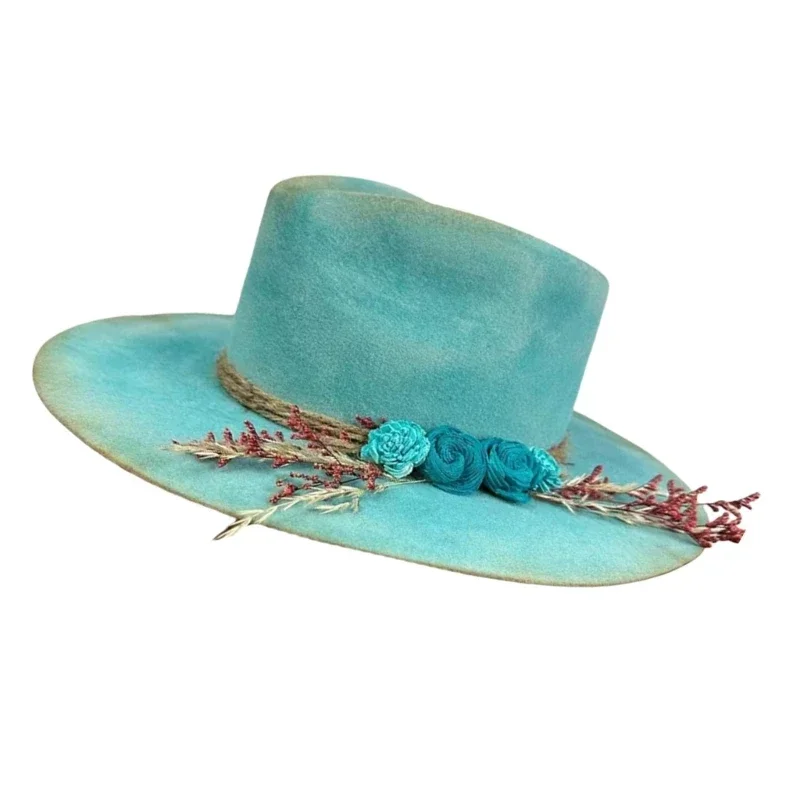 Chapeau Panama en laine Homburg, chapeau exotique pour femmes hommes, accessoires Photo occidentaux pour hommes femmes,