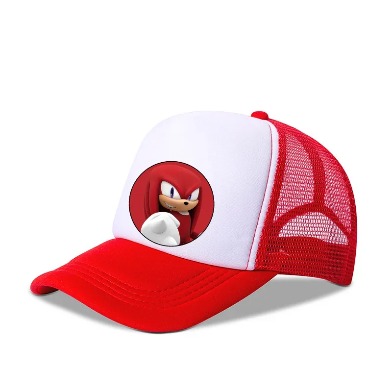 Sonics-sombreros de béisbol de poliéster para niños y niñas, gorro ajustable, gorra informal Universal, sombrero de conductor de camión, artículos periféricos de acción de dibujos animados