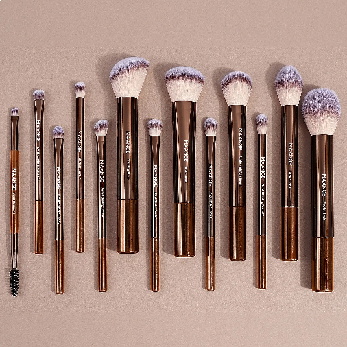 13Pcs Makeup Brush Set Foundation Concealer Powder Eyeshadow Blush Kabuki Blending Cosmetic Tools