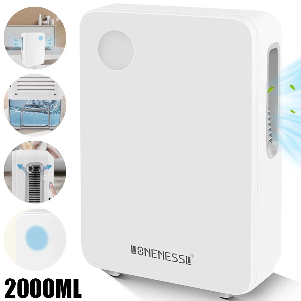 Kleiner Luftentfeuchter, tragbarer Luftentfeuchter für Zuhause, Luftfärber, Schlafzimmer, Büro,