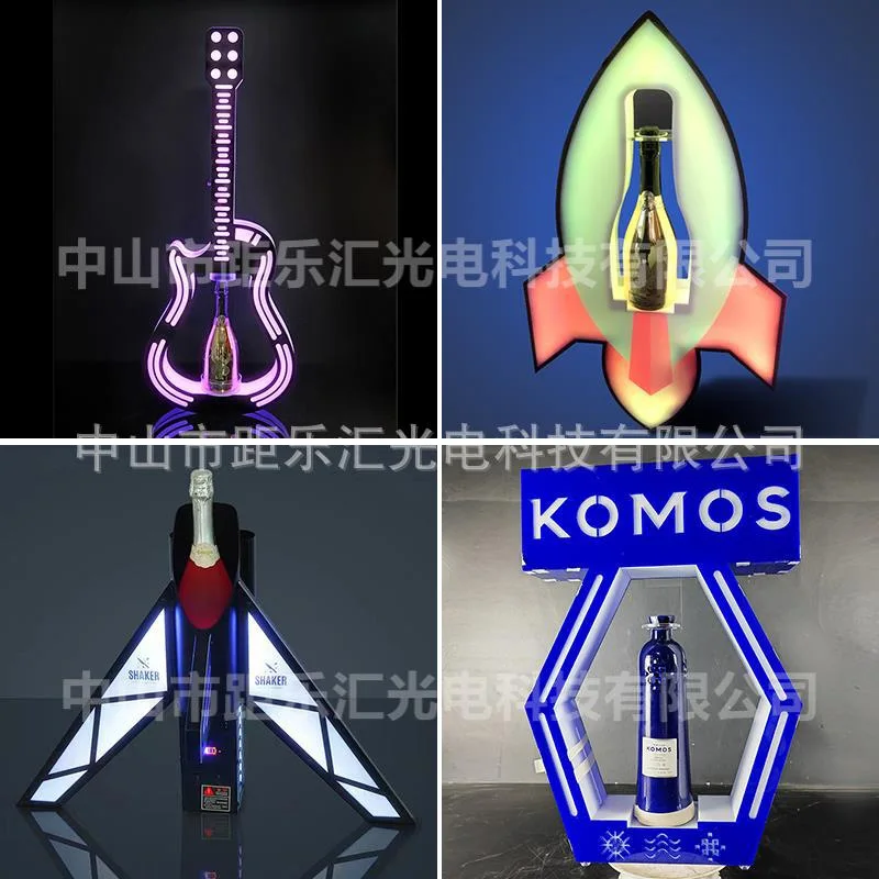 

Luminous wine stand bar KTV red champagne base XO spade A foreign LED display stand, laser stand charging