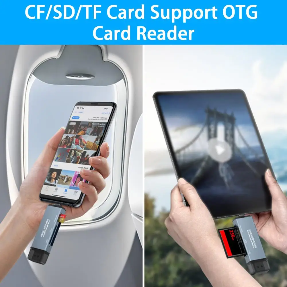 Practical Stable Performance Storage Card Reader No Need Network CF/SD/TF Card Support Card Reader Adapter Data Transfer