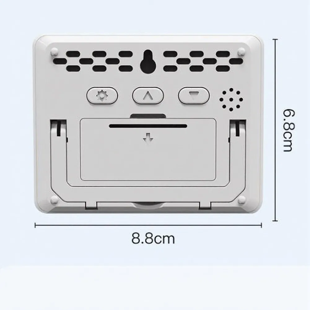 Digital Thermometer Hygrometer White ABS Indoor Temperature Humidity Monitor For Baby Room Home Climate Control Device