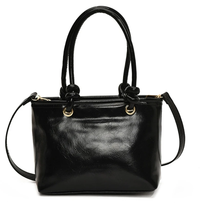

E8FB Women Shoulder Bag Trendy Handbag Solid Color Bucket Bag Simple Bag Korean Styles Crossbody Bag for Daily