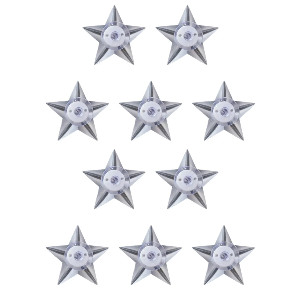 10 قطعة LED الخماسي ضوء الليل التحول لينة توهج لغرفة النوم غرفة الحضانة ديكور نجمة على شكل تركيب المصابيح #2