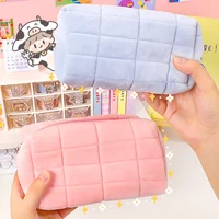 Kawaii Pencil Case Creative Pillow Bag Large Capacity Short fluff Bag for Girls School Supplies Stationery Box Cosmetic Bag 6