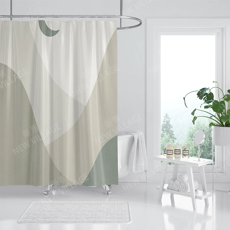 Waterproof fabric shower curtains Bathroom curtain accessories 180x200 Bath curtain for shower 240*200 nordic boho decoration