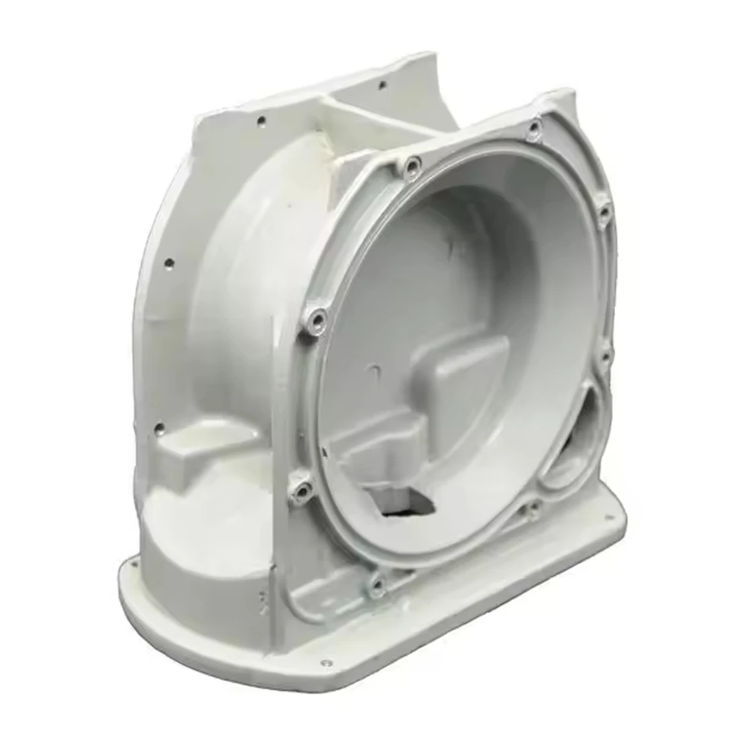Aluminum alloy die-cast parts with circular recessed mounting holes formed by die casting for automotive engine/transmission