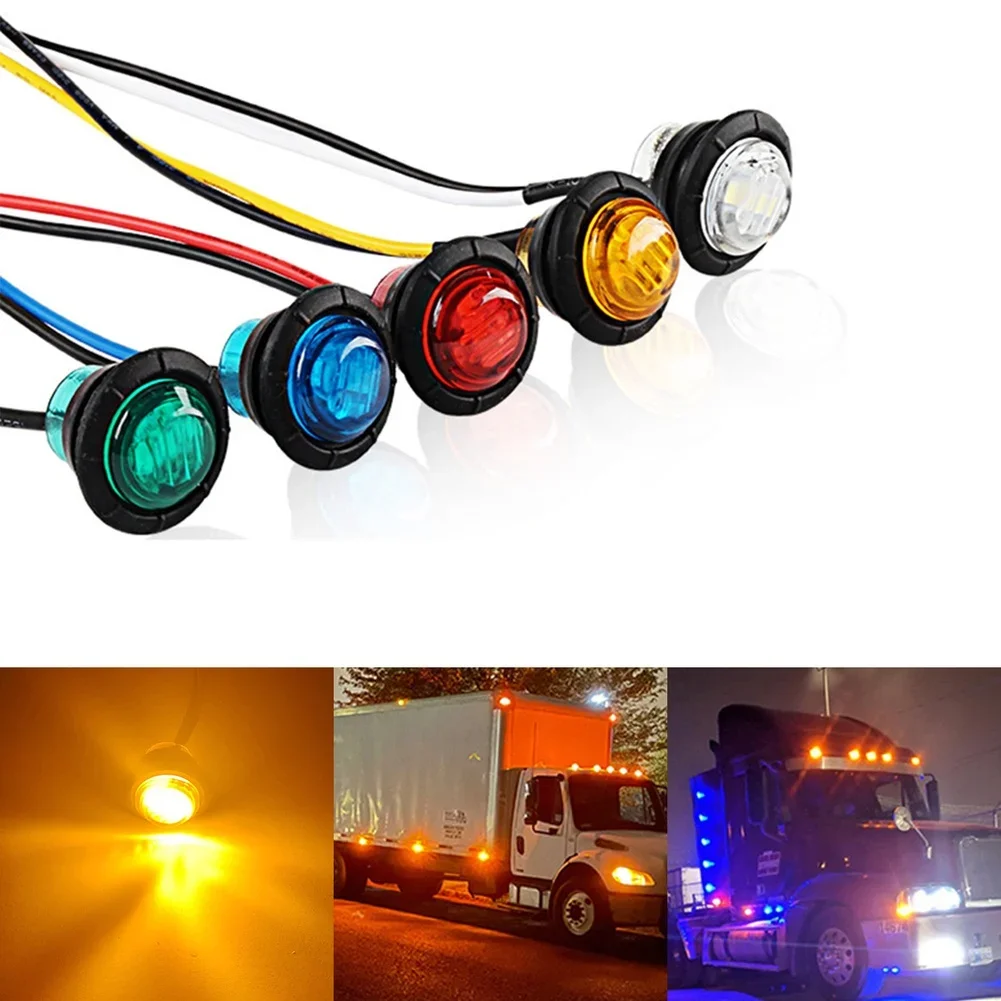 24V LED Side Marker Lights Clearence Front Rear Indicators Light For Truck Car Bus Trailer Van Caravan Boat Taillight