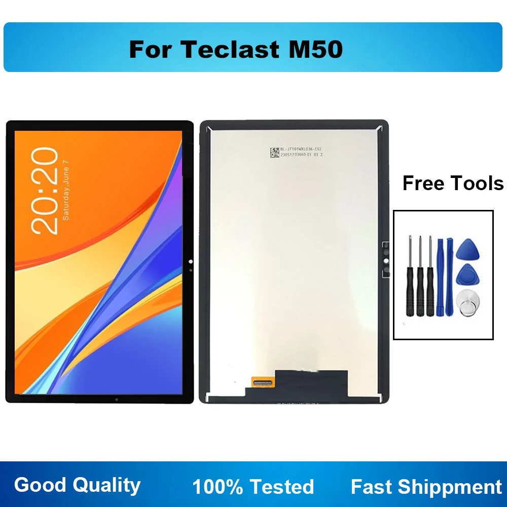 Original LCD Screen For Teclast M50 TLA007 Display LCD Touch Screen Digitizer Assembly Replacement