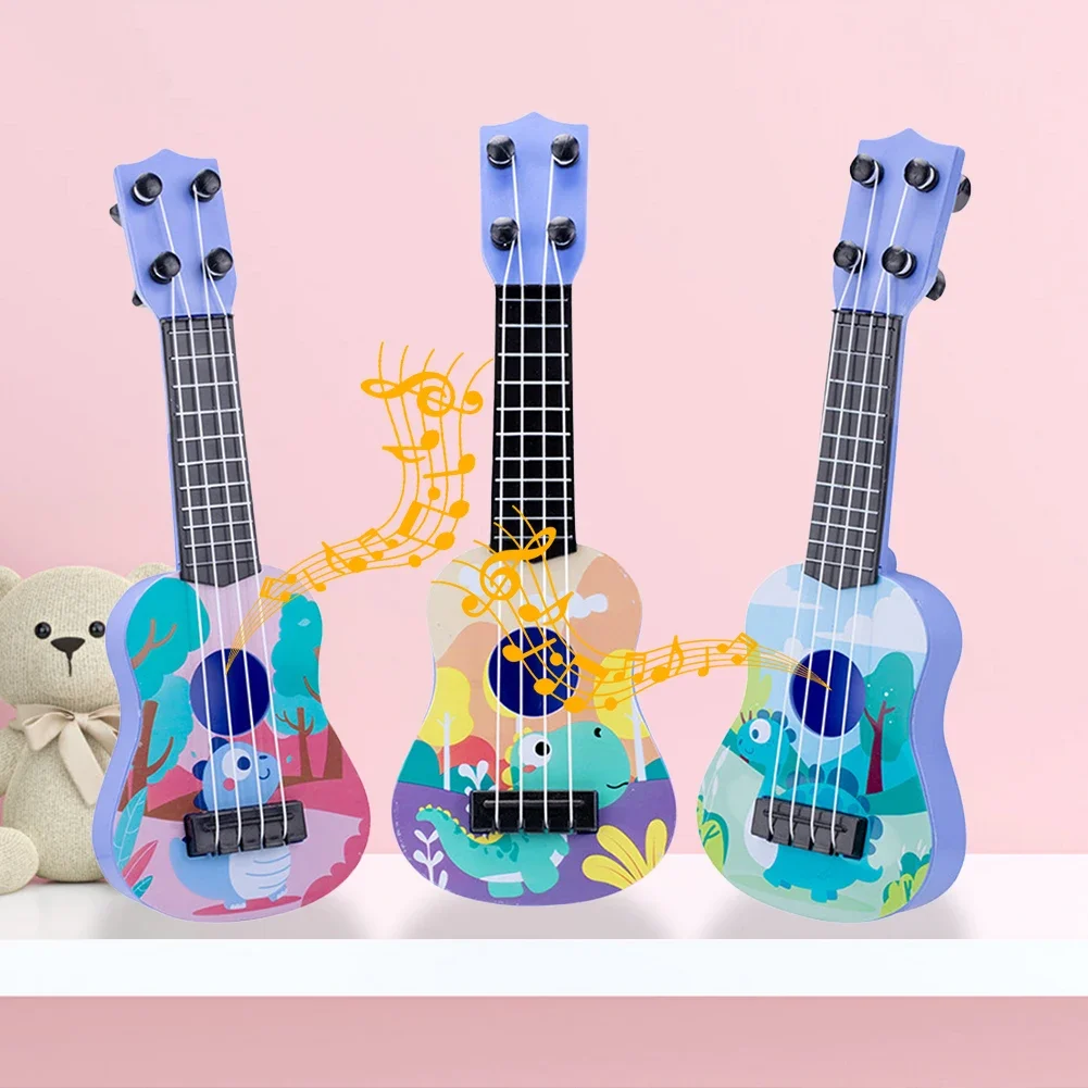 جيتار للأطفال أطفال آلات موسيقية القيثارة لعبة جيتار صغيرة أربعة سلسلة ألعاب تعليمية للبنات والأولاد التنوير