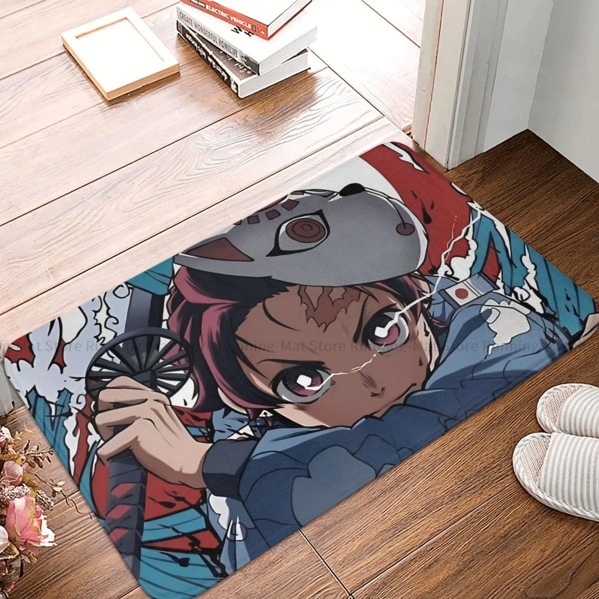 Anime Collage Non-slip Doormat Tanjiro Manga Bath Kitchen Mat Prayer Carpet Home Modern Decor