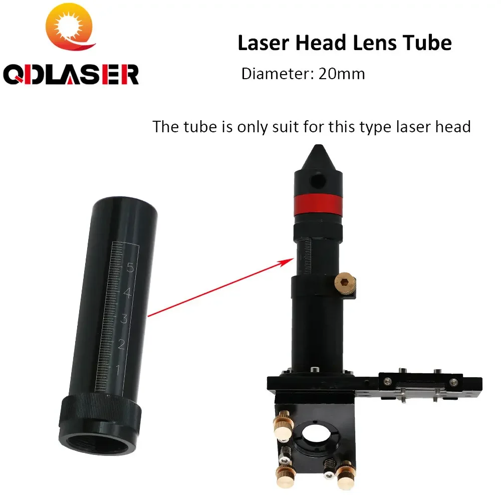 أنبوب QDLASER T Series CO2 O.D.20 لعدسة D20 F50.8 لآلة النقش بالقطع بالليزر CO2 #6