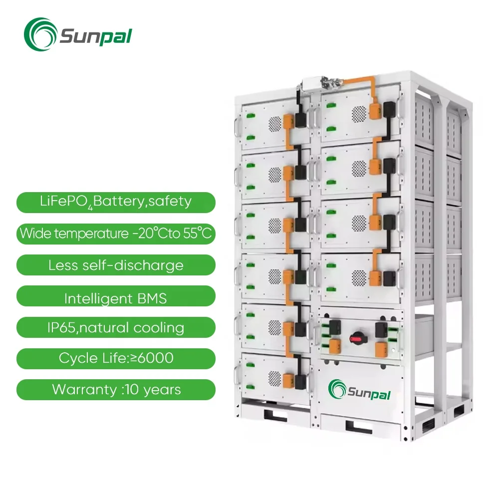 Sunpal Hv Lithium Lifepo4 Battery 38kWh 50kW 400V 384V 100Ah High Voltage Stackable Solar Battery Pack