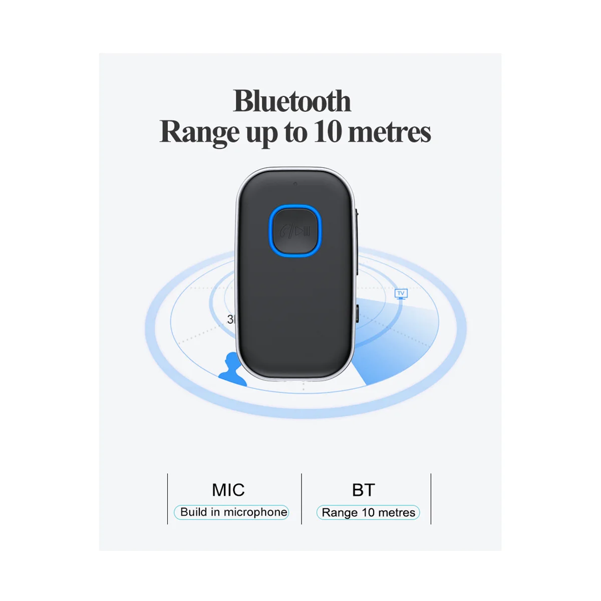 Bluetooth 5.0 Audio Transmitter Receiver 2 in 1 3.5Mm Audio AUX Adapter for Car TV Headphone Speaker Audio