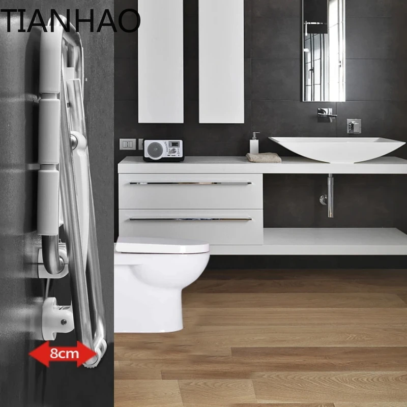 Wall-Mounted Shower Seat Foldable Chair for Elderly Toilet Bath Stool Bathroom Bench for Seniors