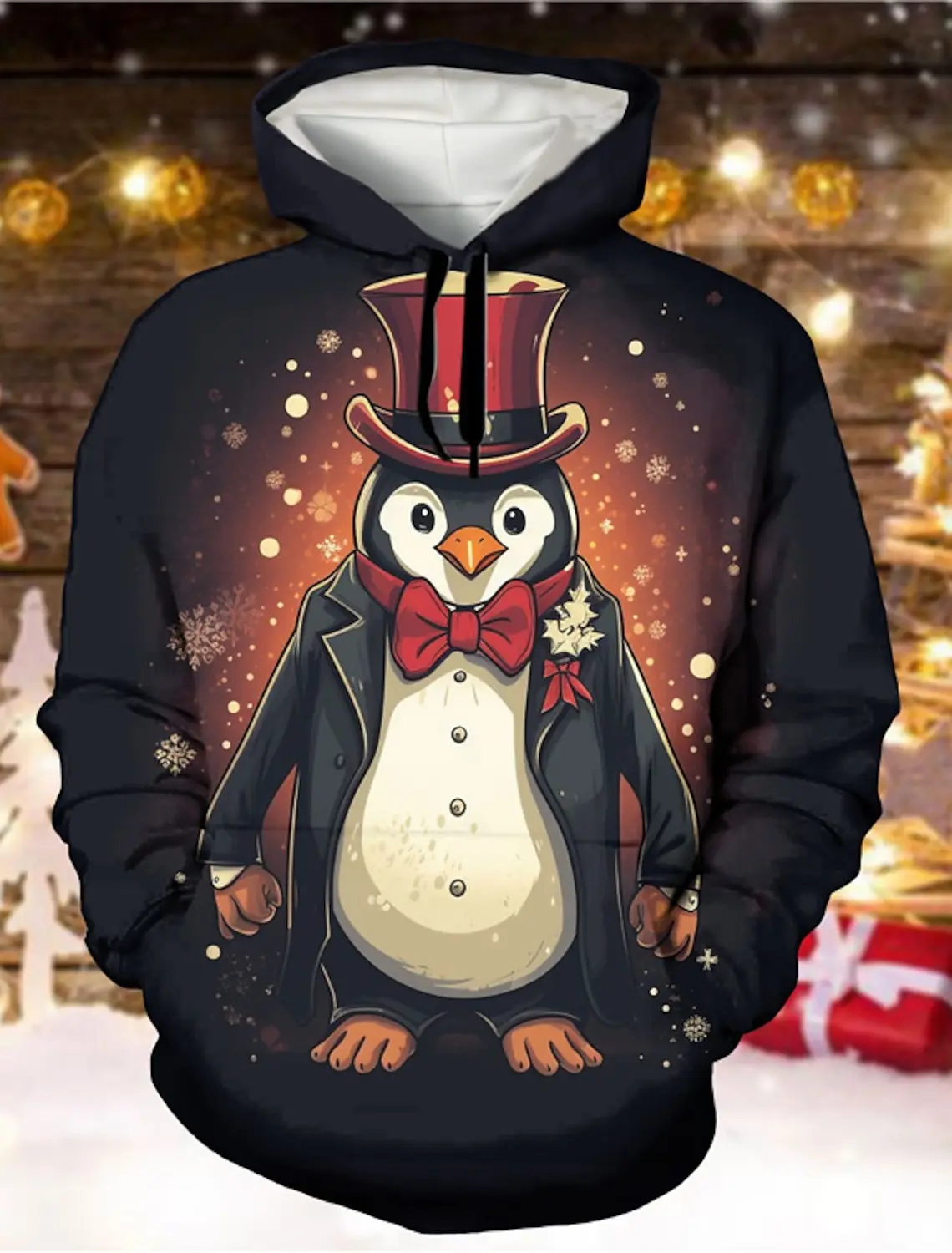 

Hoodie Men 3D Penguin Print Sweatshirts For Men Hooded Shirt Casual Y2k Harajuku Men's Clothing Long Sleeve Male Top Oversized