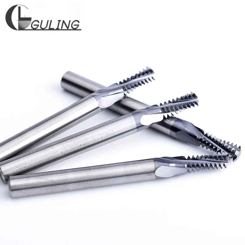 GULING CNC 60 Degree Tungsten Steel Full Fine Thread Milling Cutter UNF 1/4-28 5/16-24 7/16-20 9/16 3/4 13/16 Mill Mills Cutters