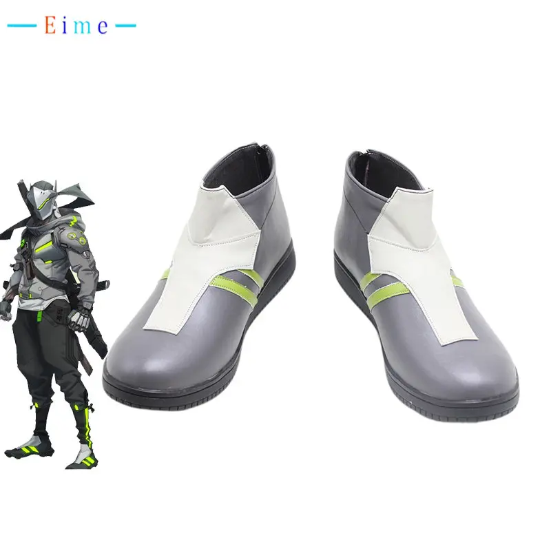 

Genji Cosplay Shoes Game OW Cosplay PU Leather Shoes Halloween Carnival Boots Prop Custom Made