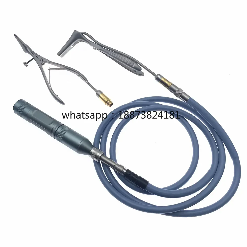 Nasal Speculum Double-Hole Spreader Nose Mirror Nasal Expander With Fiber Optic Guide for Nasal Surgical   fast shipping