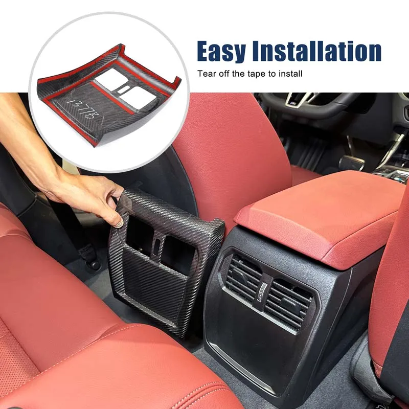 

For BMW 4 Series G22 G23 G26 2020 2021 2022 2023 2024 2025 Car Rear Air Vent Outlet Cover Trim Carbon Fiber Interior Accessorie