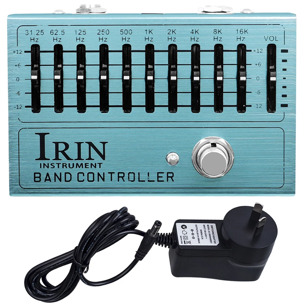 

IRIN AN-40 BAND CONTROLLER EQ Pedal 10 Band Equalizer Guitar Effect Pedal Including 4/5/6/7 String Guitar Bass with 9V Adapter