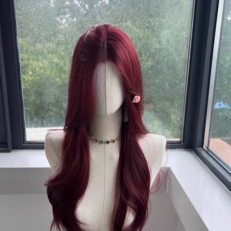 

Wig long hair Lolita natural simulation hottie jk long straight hair full headgear