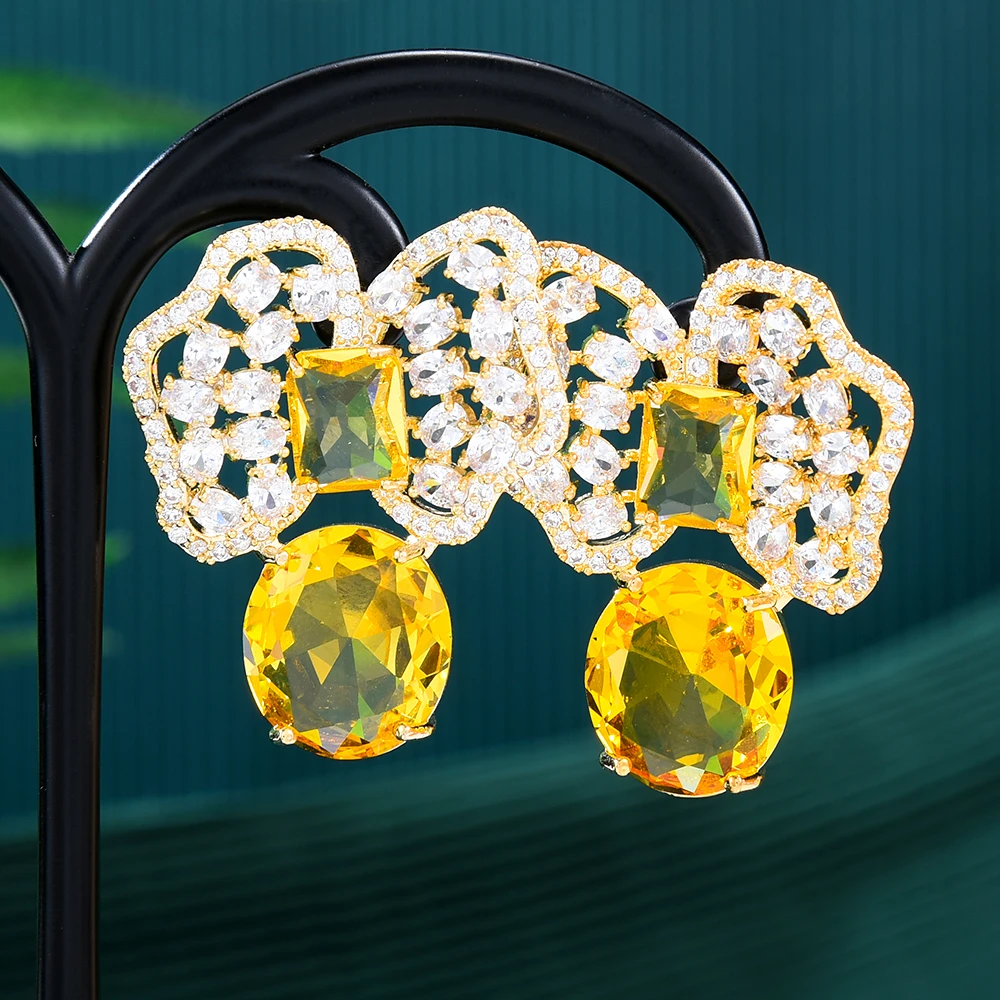 

GODKI Romantic Red Drop Earrings For Women Wedding Party Cubic Zircon Dubai Bridal Jewelry boucle d'oreille 2024