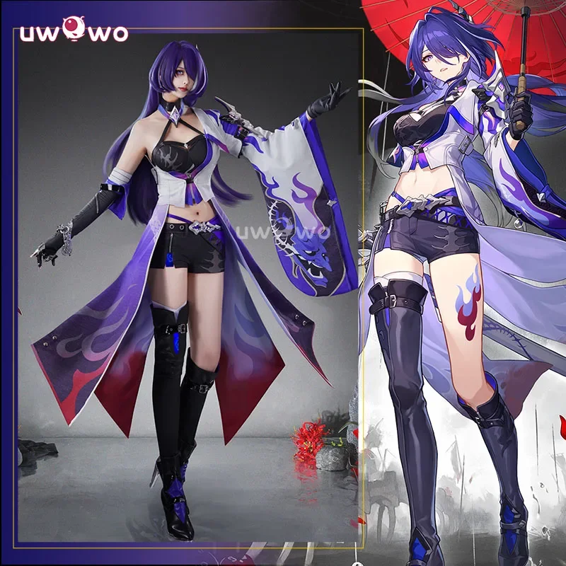 

UWOWO Honkai Star Rail Acheron Косплей Костюм Collab Серия: Acheron Косплей Наряды на Хэллоуин @ 0Z *