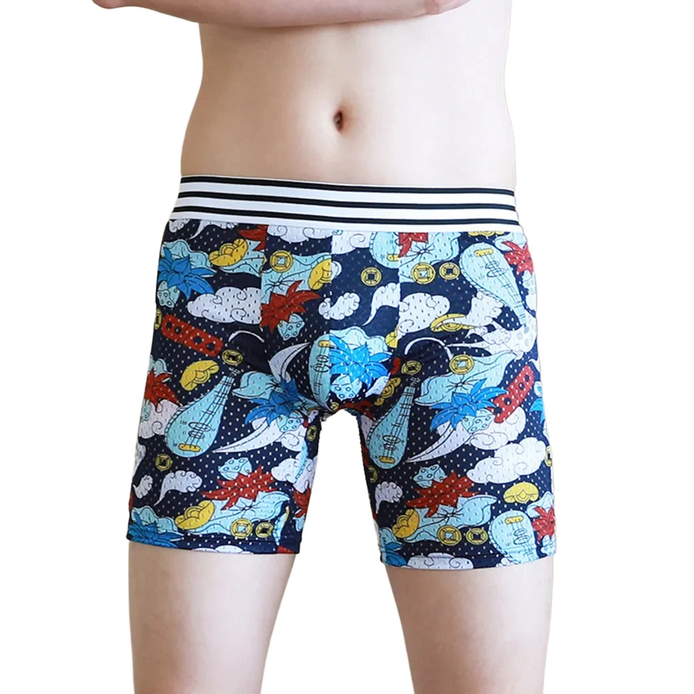 

Mesh Long Leg Shorts For Men Breathable Long Leg Panties L Breathable Shorts Casual Wear Comfort Fit M-2XL Size