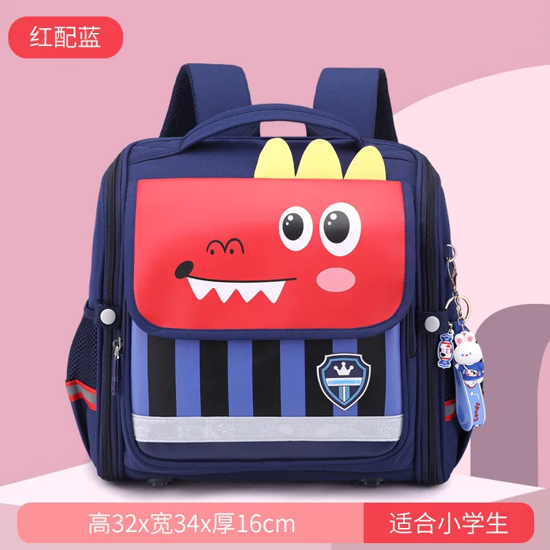 Kawaii Large Capacity Horizontal Backpack for Children Kids Boys Girls Primary School Students Cute Cartoon Waterproof Schoolbag