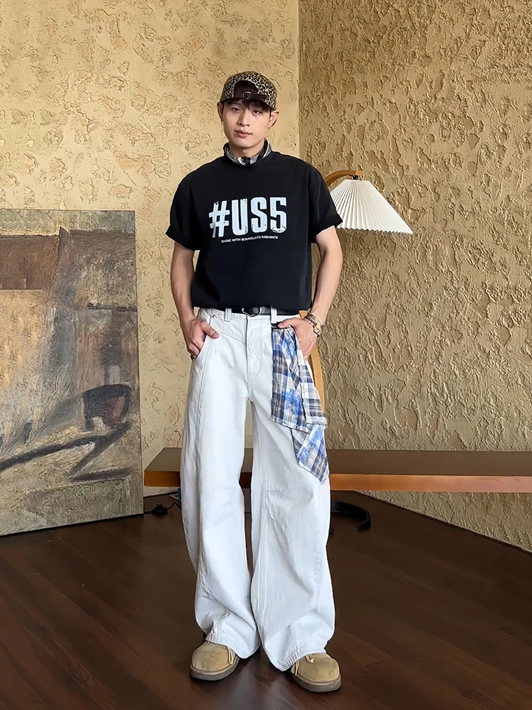 

Cleanfit Slim Fit Прямые джинсы с ножом Дизайн ex Длинные брюки с высокой талией Смесь хлопка и полиэстера Антибактериальный