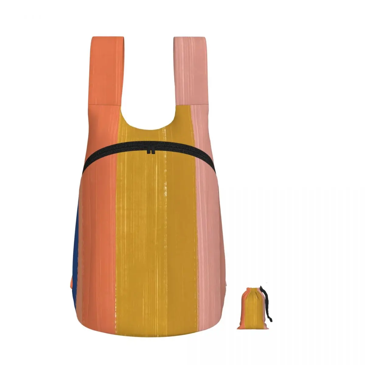 

Mid-Century Retro Stripe Color Block Backpack Student Storage BookBag Kids School Bag Laptop Shoulder Bags for Boys Girls