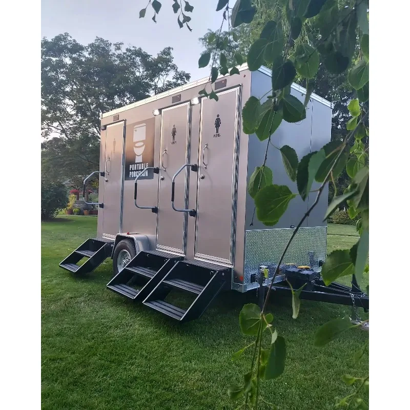 Multi-Specification Portable Toilet Trailer Space Saving Flexible Layout Customized for School Workshop Outdoor Public Areas