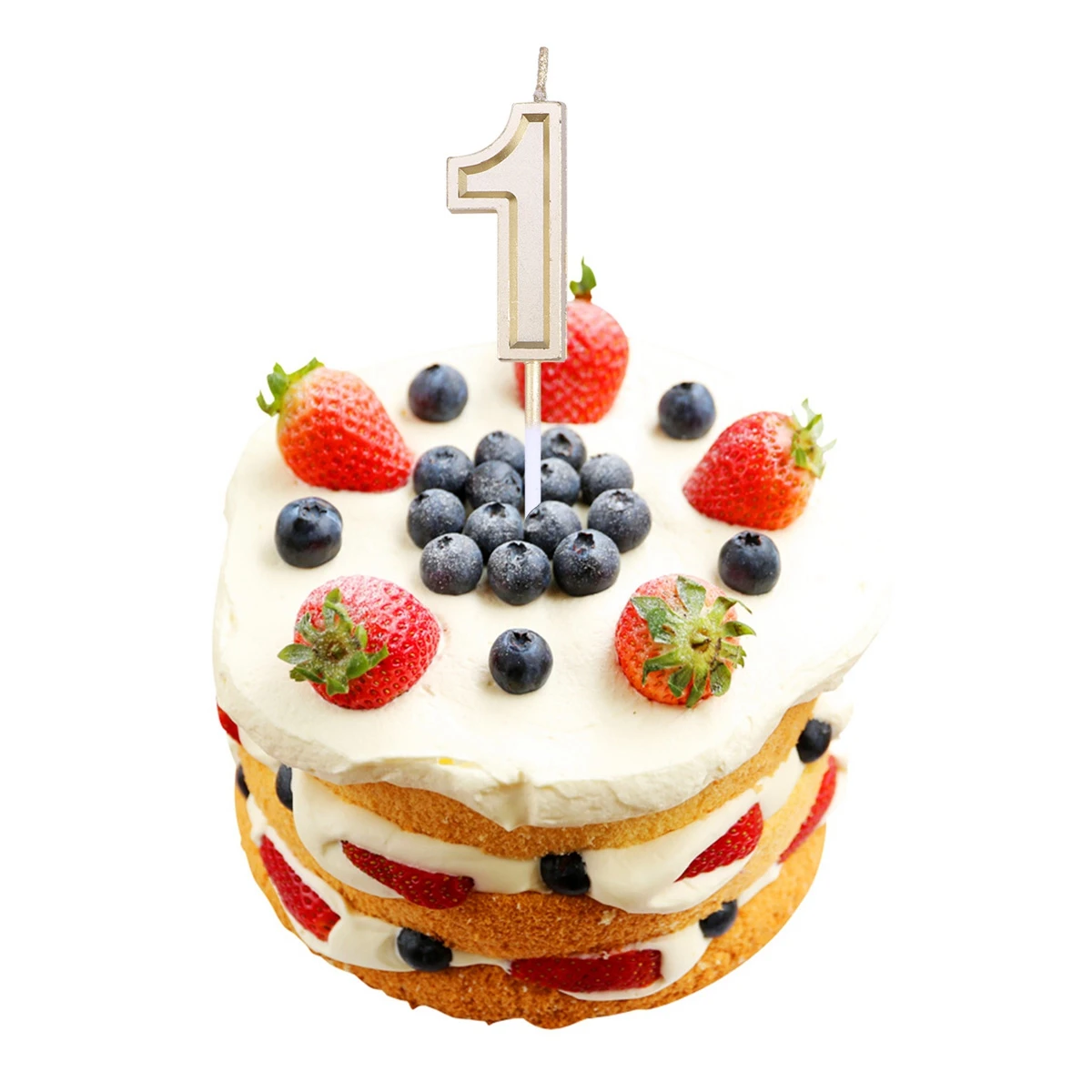 

Gold Glitter Happy Birthday Numeral Candles Number Candles Cake Topper Decoration for Adults Kids Party (Number 1)